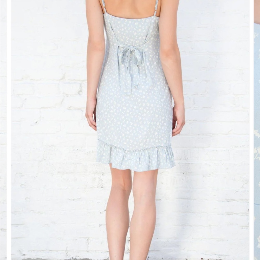 Brandy Melville light blue dress with white flowers